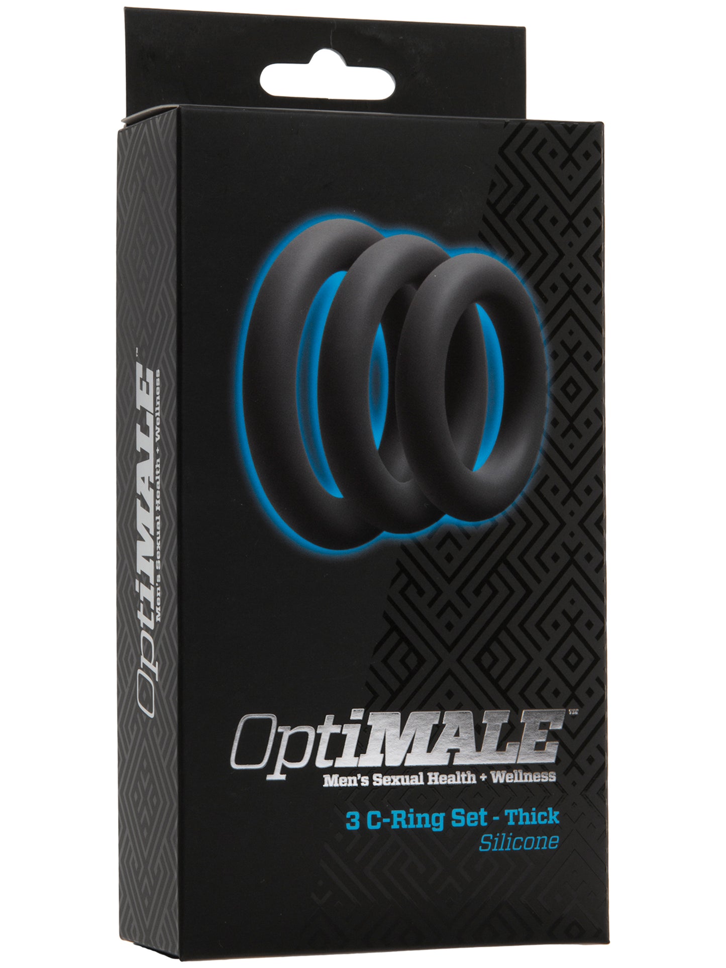 Doc Johnson - OptiMALE Thick 3 Cockring Silicone Set Slate Gray