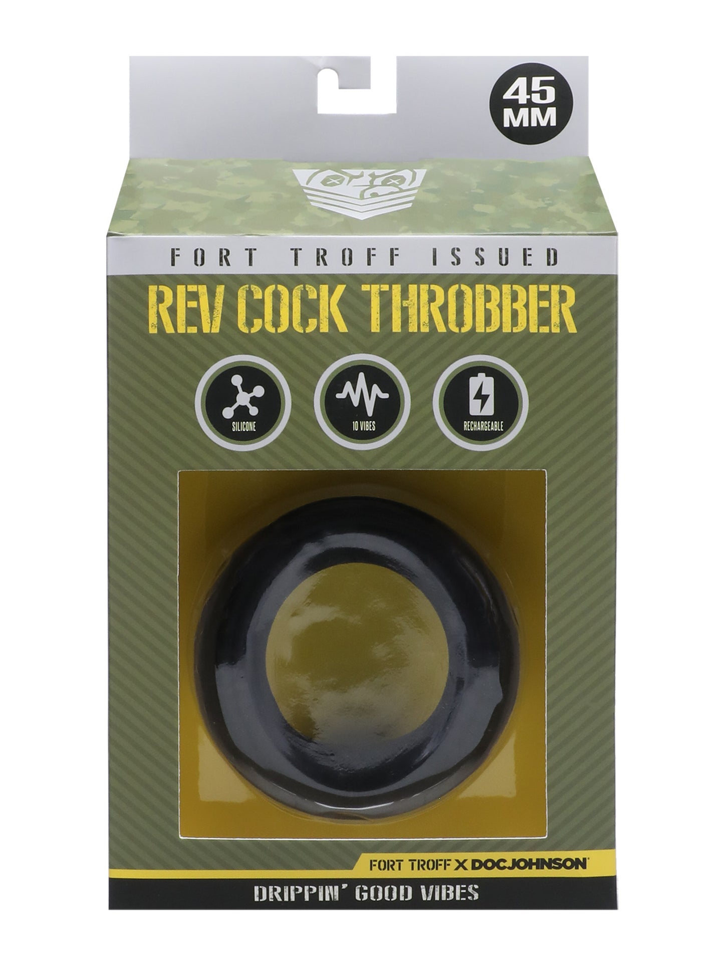Doc Johnson - Fort Troff The Rev Cock Throbber - Vibrating Cockring 45 mm