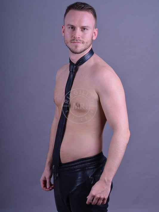 MR. Riegillio - Leather Tie Black