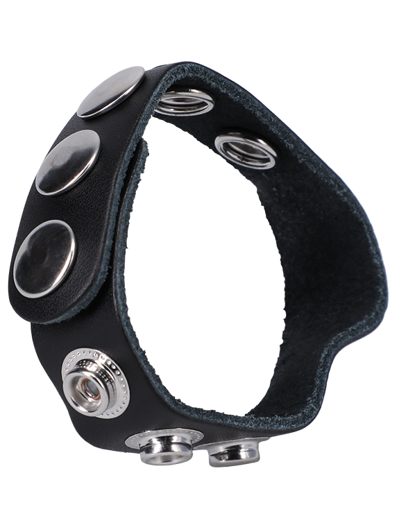 Doc Johnson - ROCK SOLID The Leather 5 Snap Cock Ring