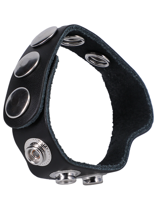 Doc Johnson - ROCK SOLID The Leather 5 Snap Cock Ring