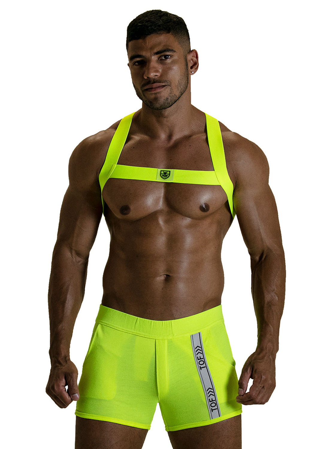 Tof Paris - Fetish Elastic Harness Neon Yellow