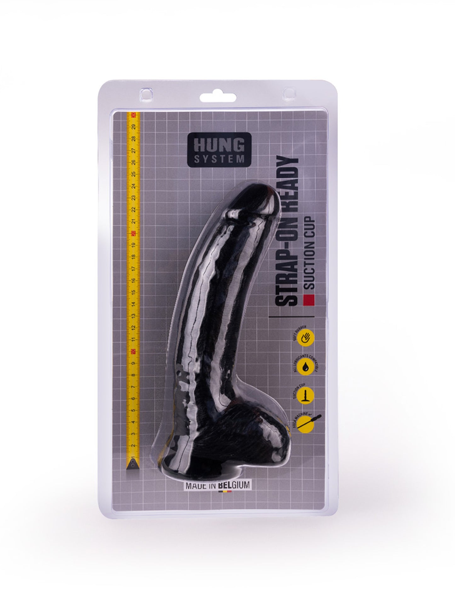 Hung System - Dildo Realistic George with Suction Cup 21,5 cm - Black