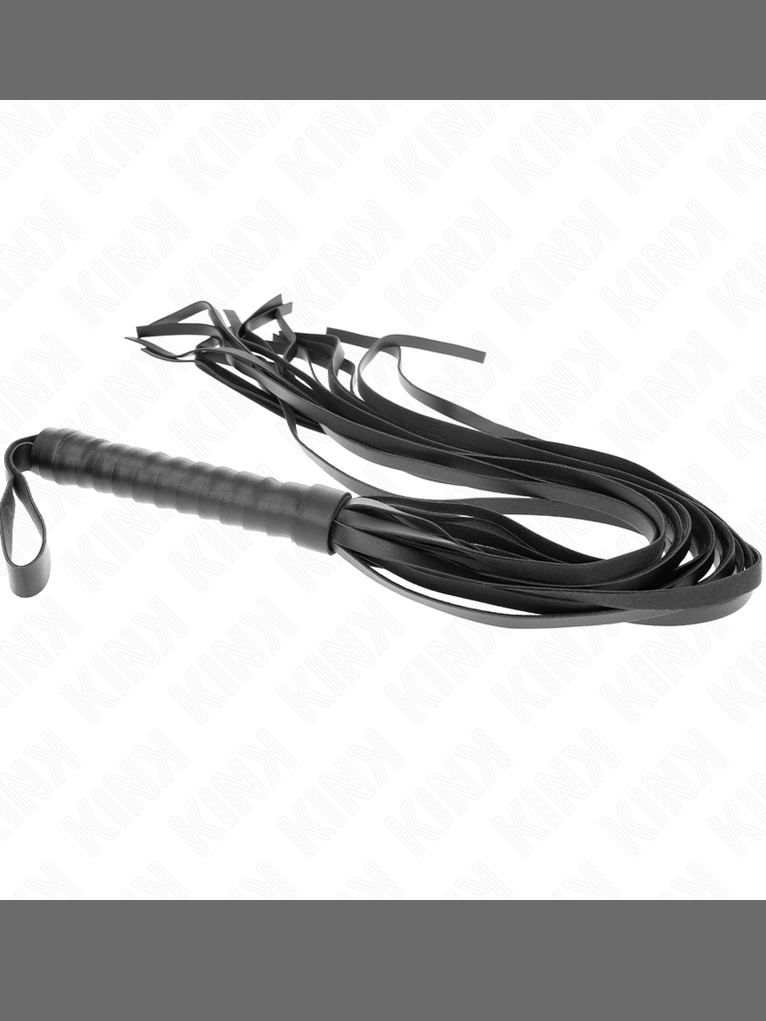 KINK - Black Short Handle Long Tail Whip 70cm