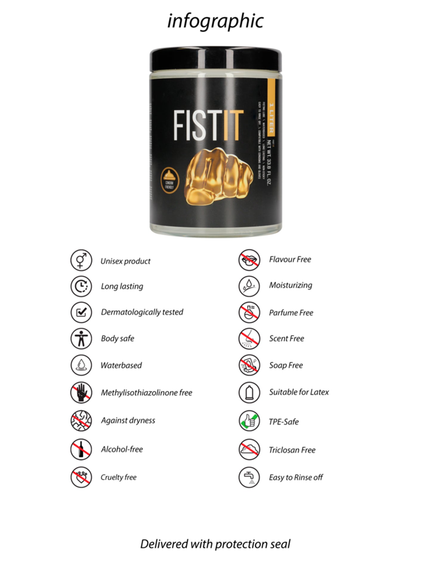 Fist It - Water Based Lubricant - 1000 ml