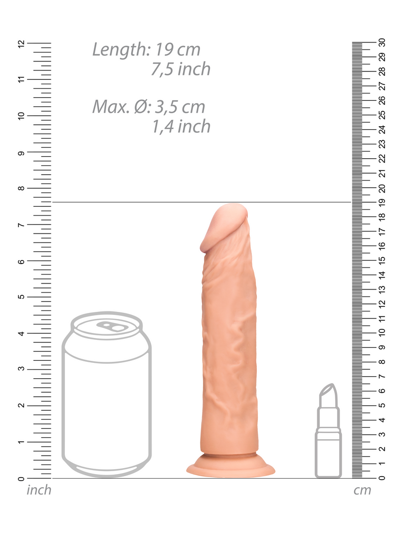 RealRock - Realistic Dong without Balls with Suction Cup Flesh 7" / 17 cm