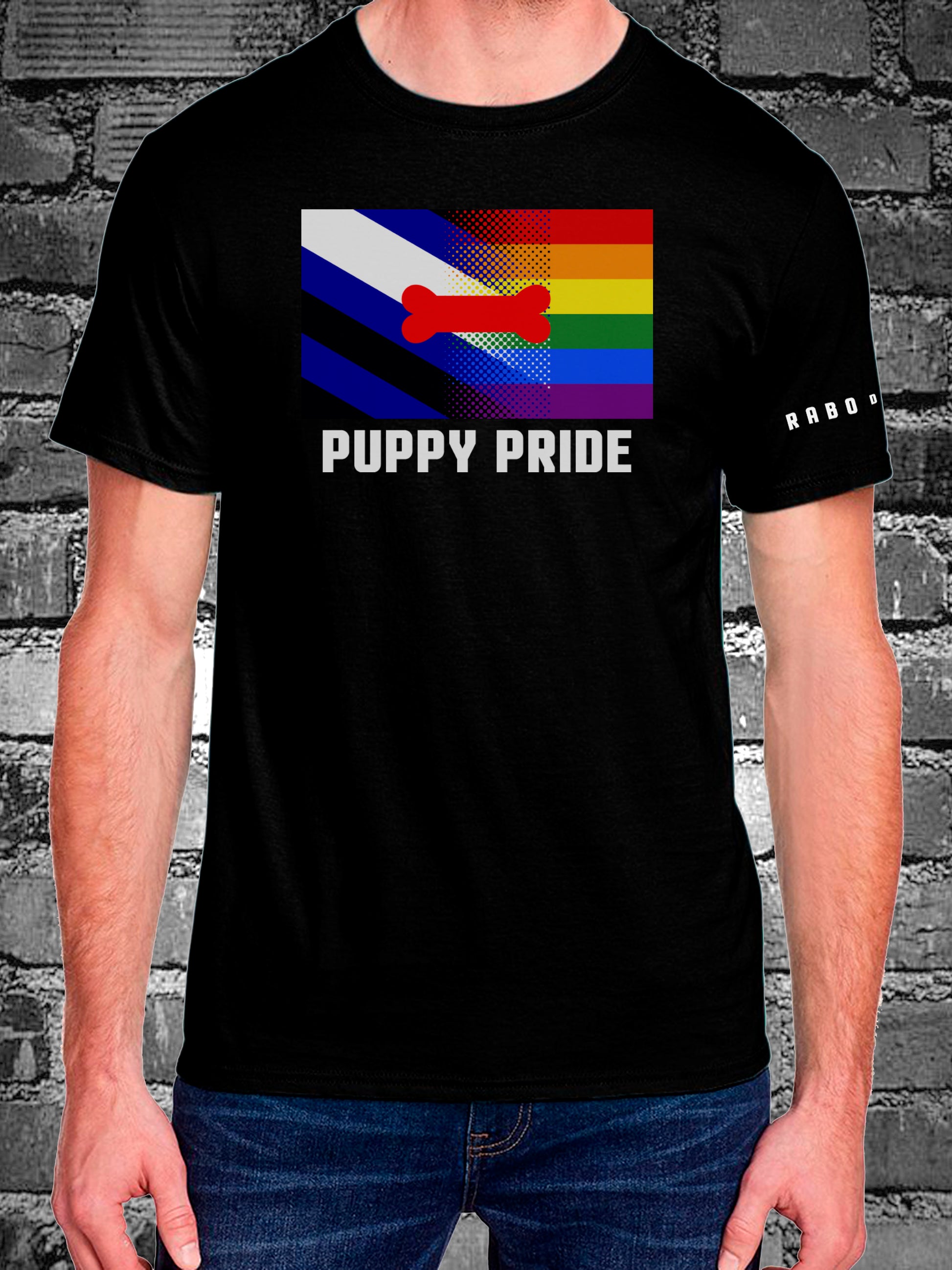 gay puppy pride t-shirt, pup play gear, gay fetish clothing, rabo de toro shirt, kinky fashion 2025, fetish pride apparel, gay pup community, puppy fetish wear, leather and pup pride, canary islands gay brand