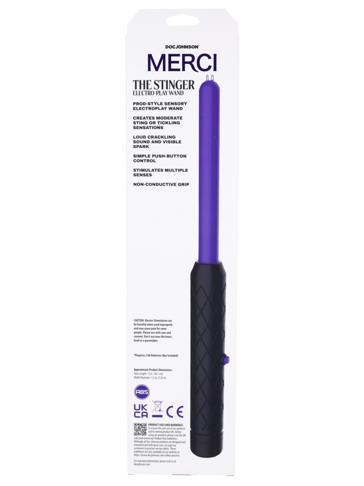 Doc Johnson - The Stinger Electroplay Wand - Black/Violet