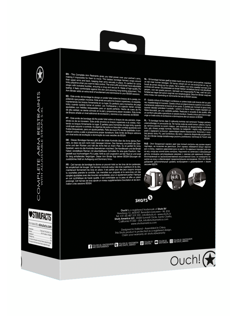 Ouch! - Complete Arm Restraints - Black