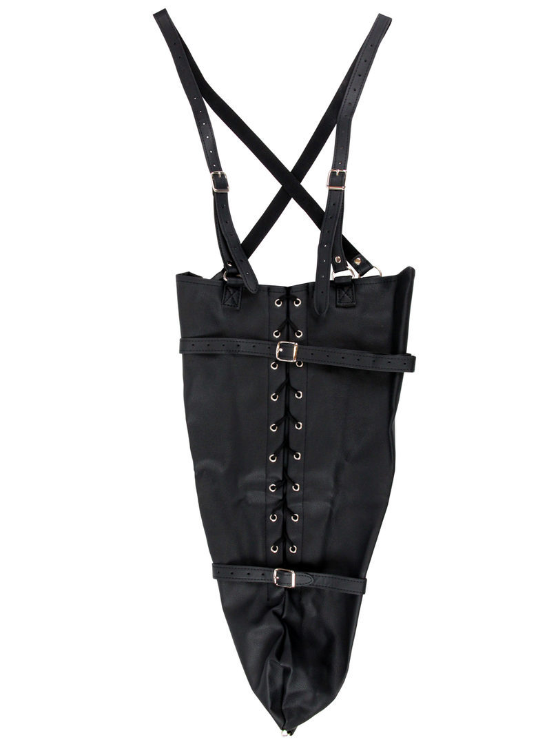 Ouch! - Lace-up Full Sleeve Arm Restraint - Black