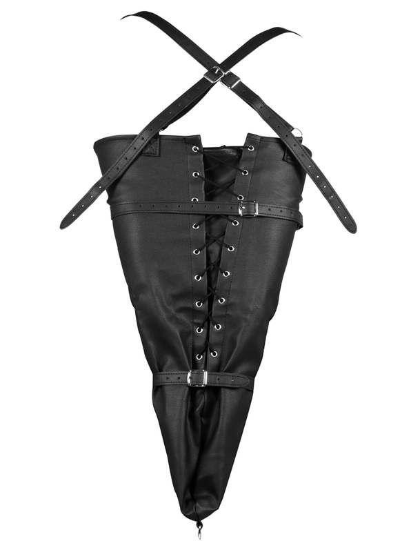 Ouch! - Lace-up Full Sleeve Arm Restraint - Black