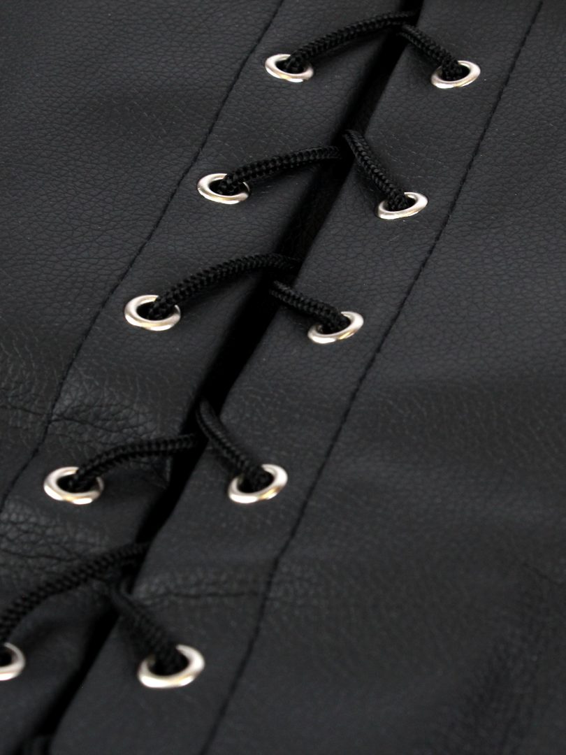 Ouch! - Lace-up Full Sleeve Arm Restraint - Black