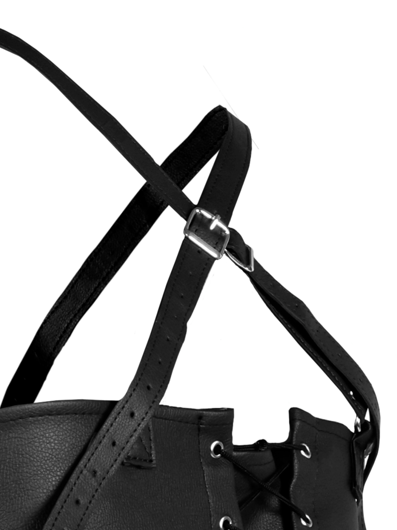 Ouch! - Lace-up Full Sleeve Arm Restraint - Black