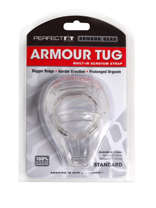 Perfect Fit - Armour Tug - Anillo para el pene con correa para pelotas
