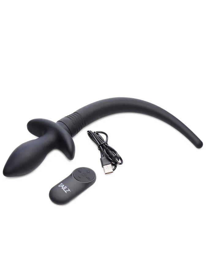 XR Brands - Waggerz 14X Wagging and Vibrating Puppy Tail Anal Plug