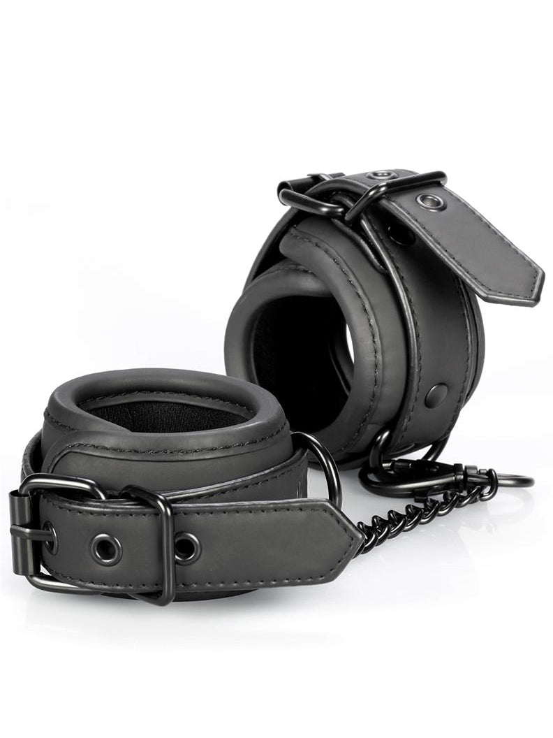 InToYou - Black Shadow Ankle Cuffs Vegan Leather