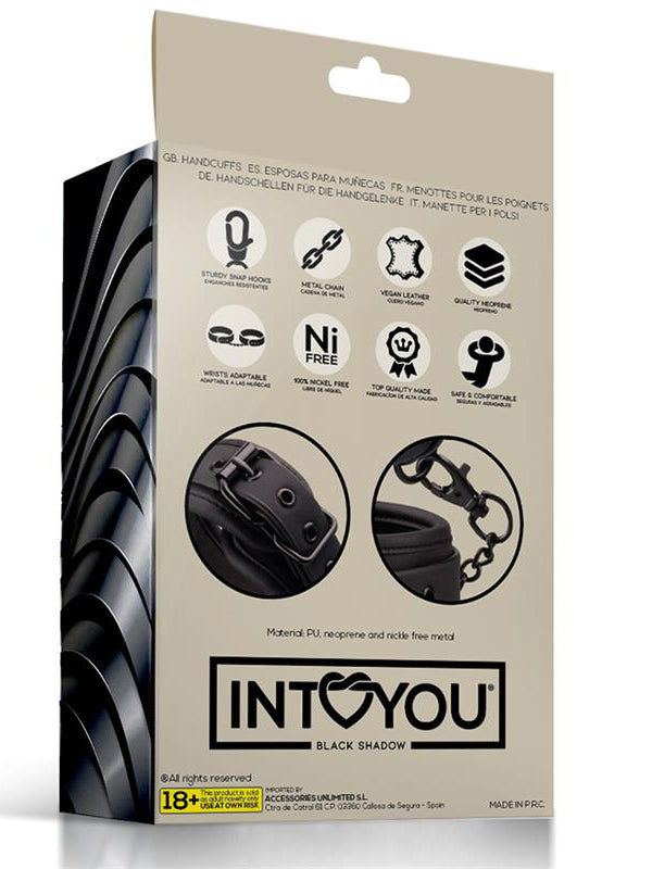 InToYou - Black Shadow Ankle Cuffs Vegan Leather