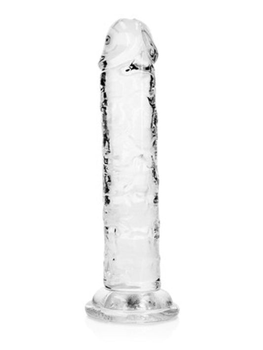 RealRock - Crystal Clear Realistic Dildo without Balls - 6" / 14.5 cm