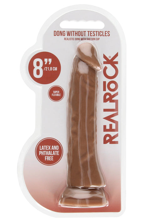 RealRock - Realistic Dong without Balls with Suction Cup Tan 8" / 20 cm