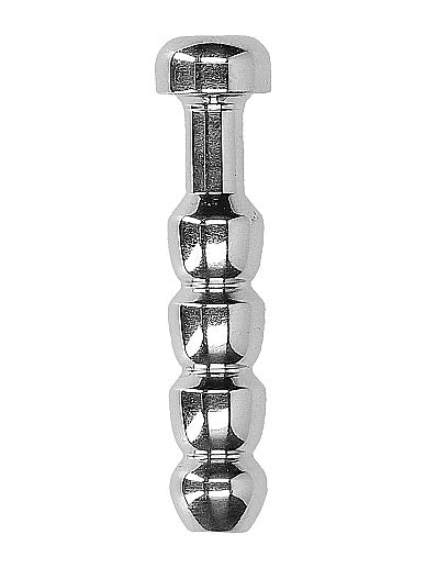 Ouch! - Ribbed Hollow Penis Plug - 0.4" / 10 mm