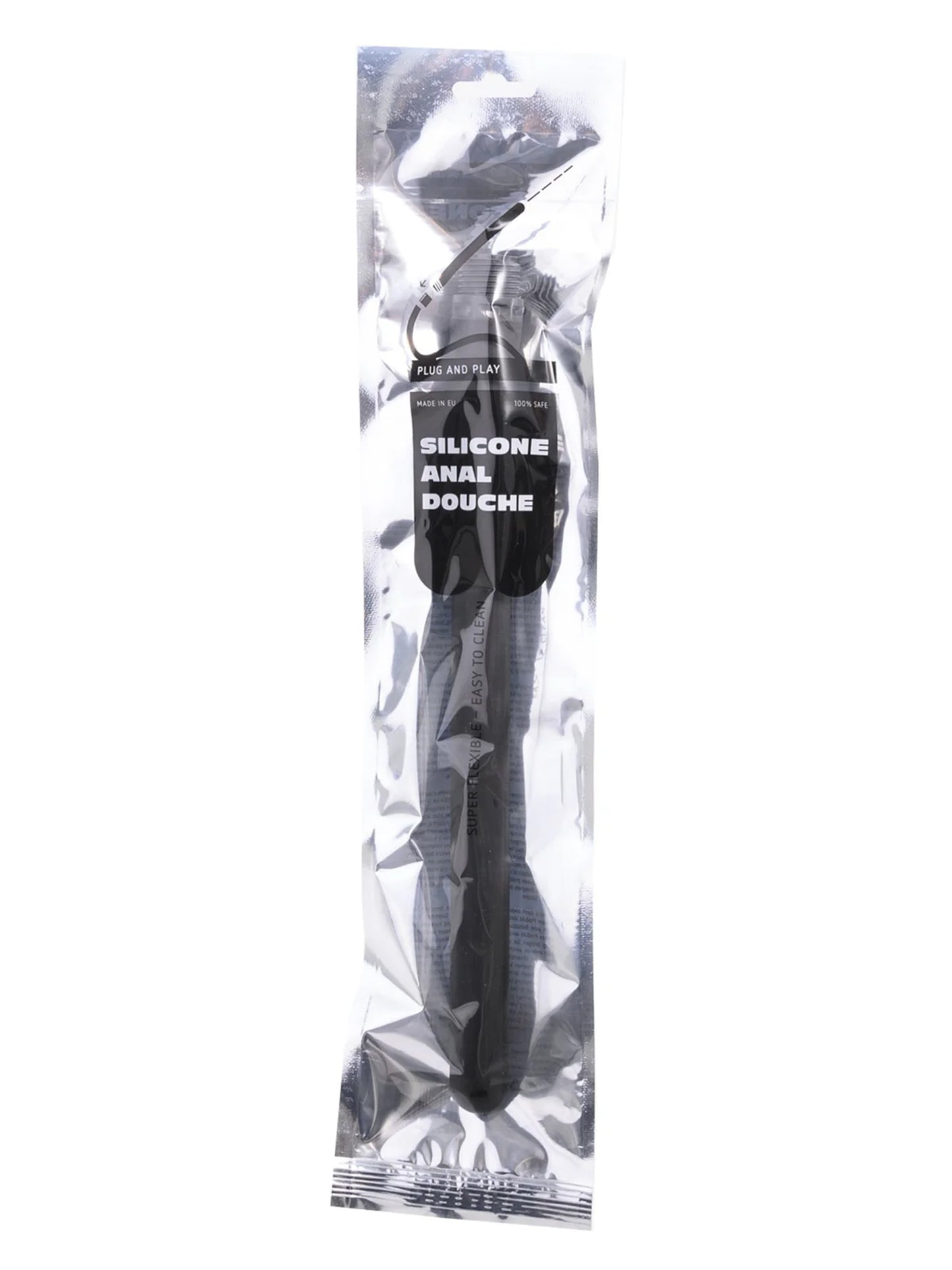 All Black - Silicone Anal Douche - Beaded SA04
