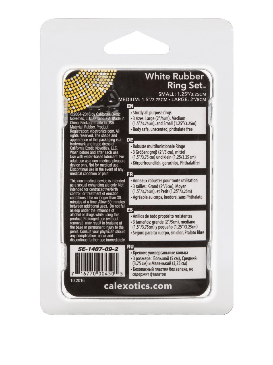 CalExotics - White Rubber Ring™ - 3 Piece Set