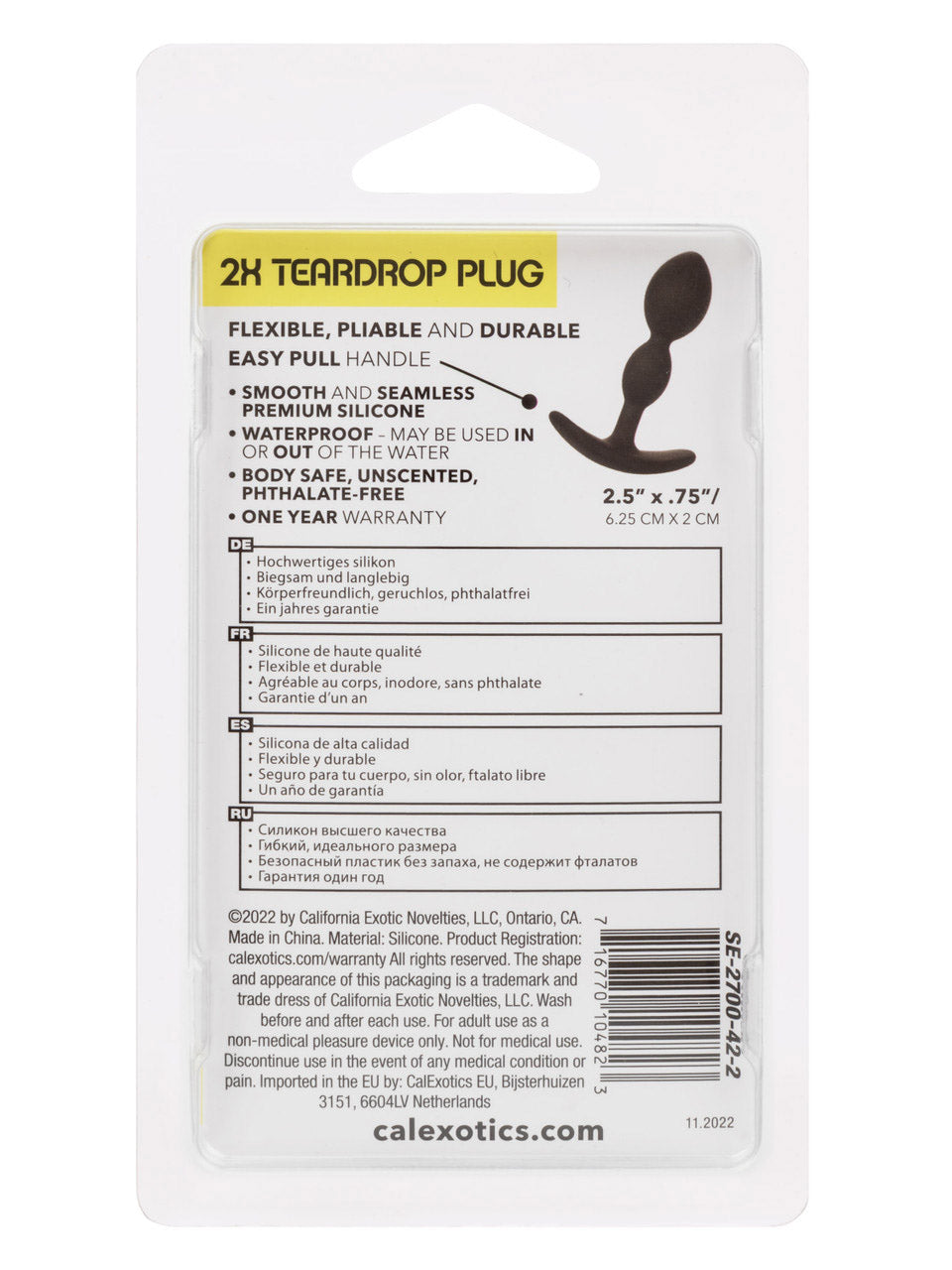 CalExotics - Boundless 2X Teardrop Plug