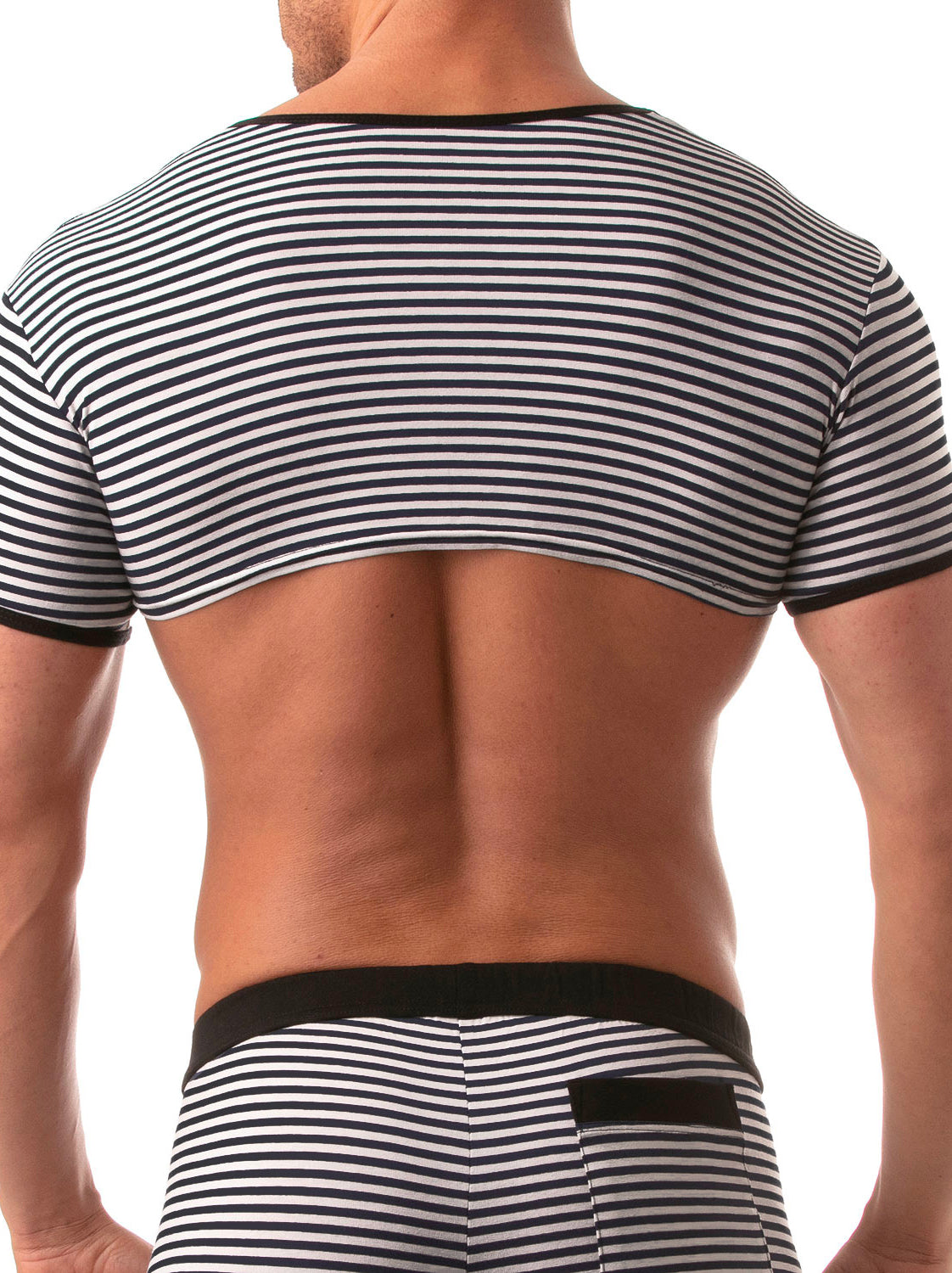Tof Paris Sailor Crop Top - Black