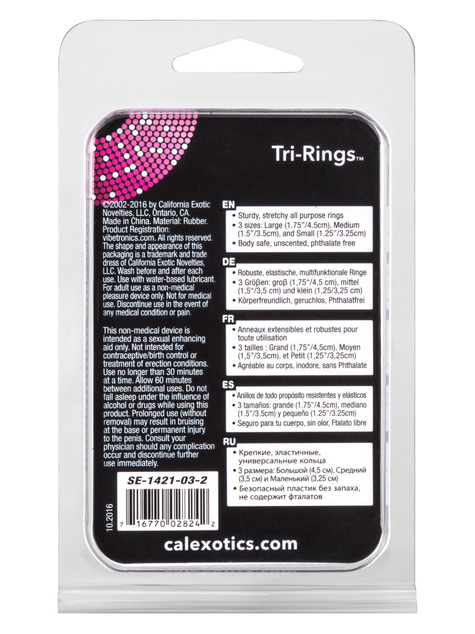CalExotics - Tri-Rings™ - Black