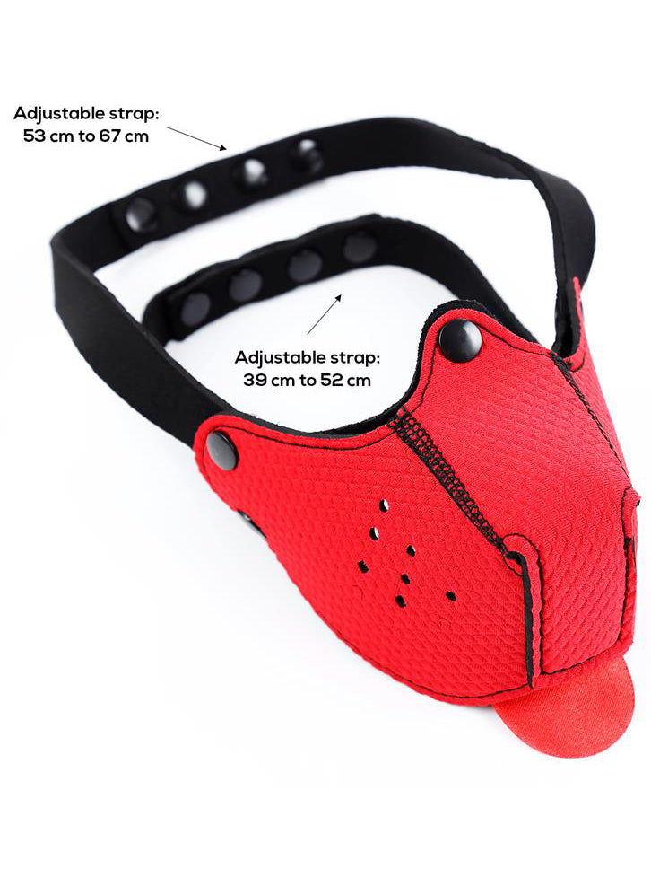 A-Gusto - Adjustable Neoprene Dog Muzzle Red
