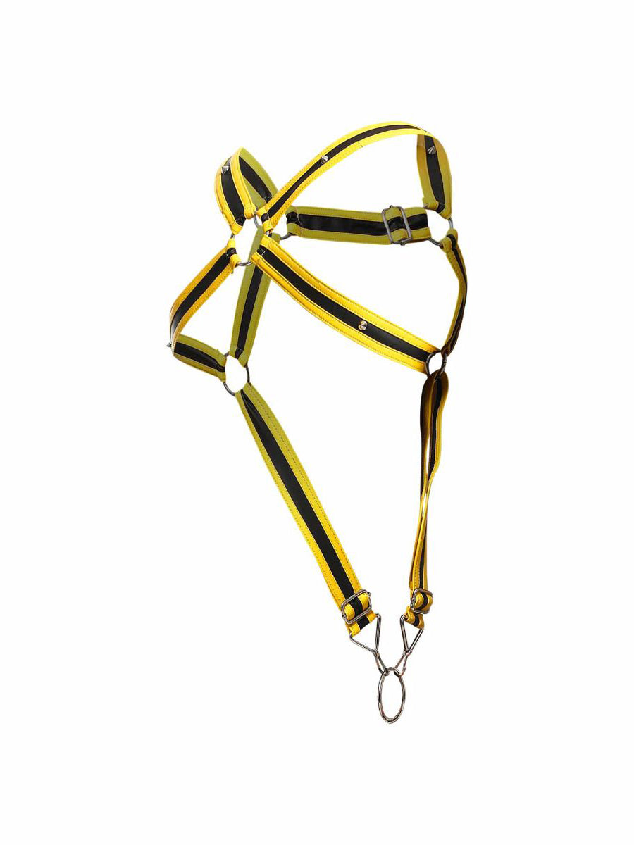 Dngeon - Cross cockring harness yellow