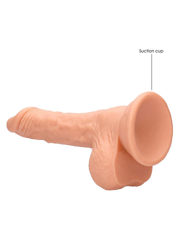 RealRock - Realistic Dong with Balls and Suction Cup Flesh 7" / 17 cm