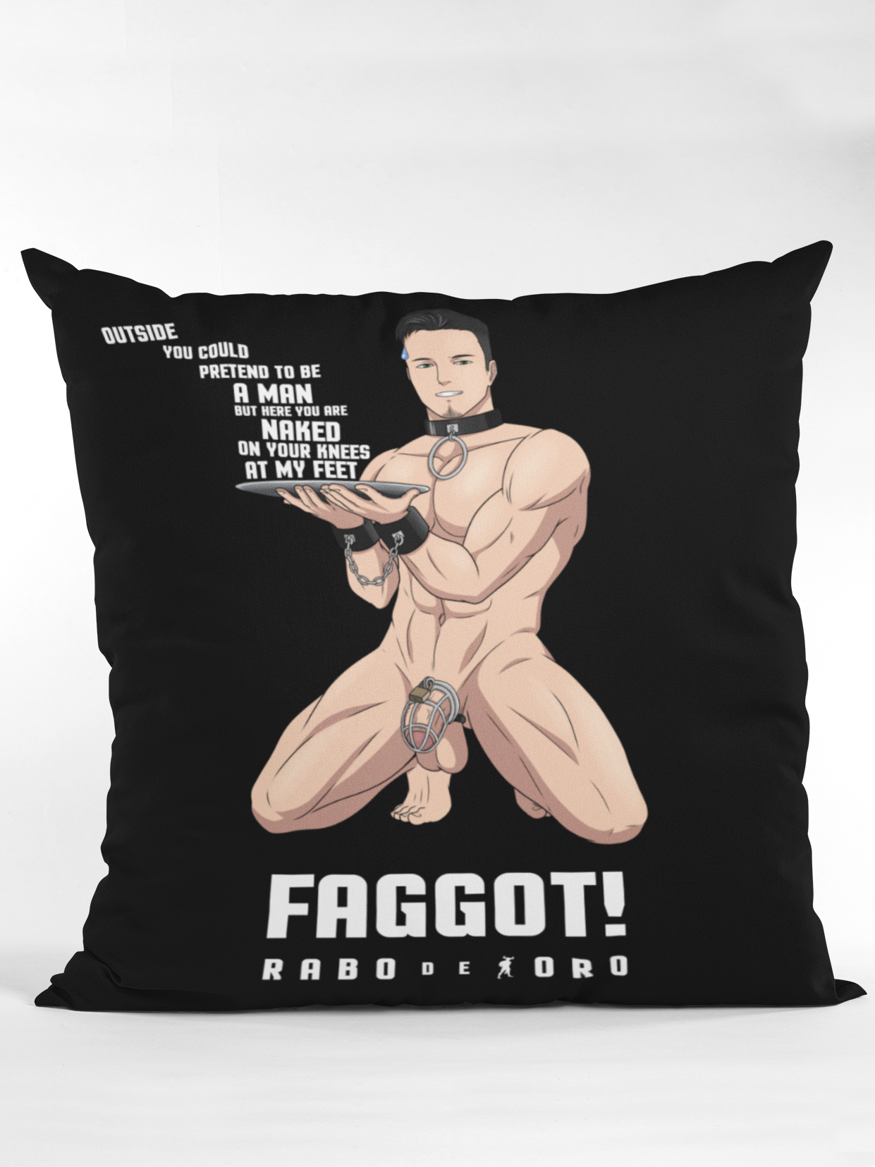 Rabo De Toro – FAGGOT – Housse de Coussin BDSM