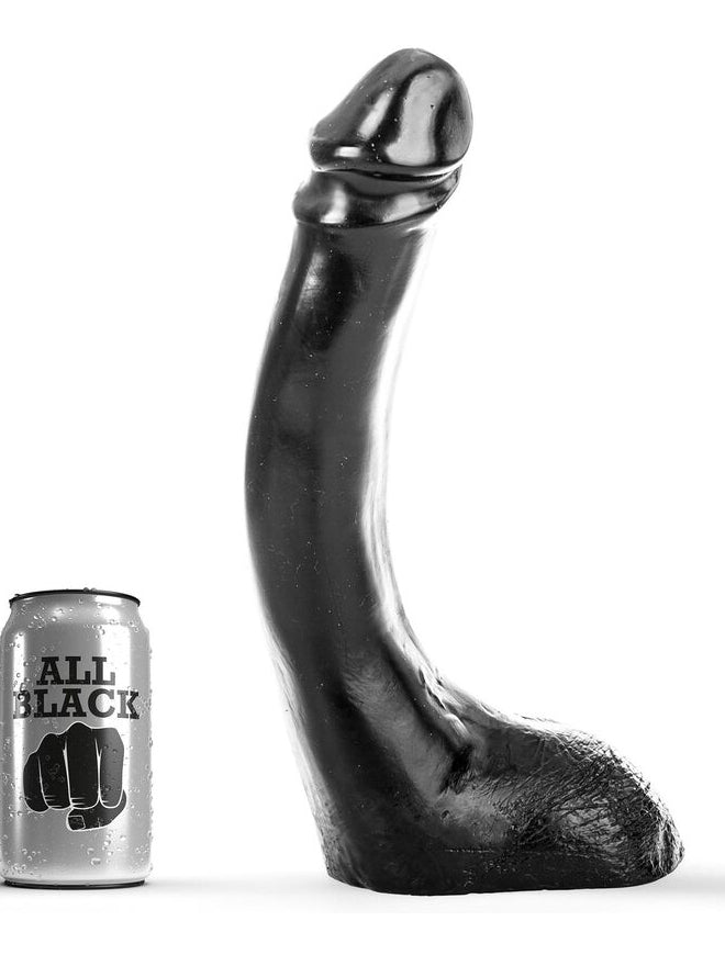 All Black - Realistic Curved Dildo Clarinet 32 cm