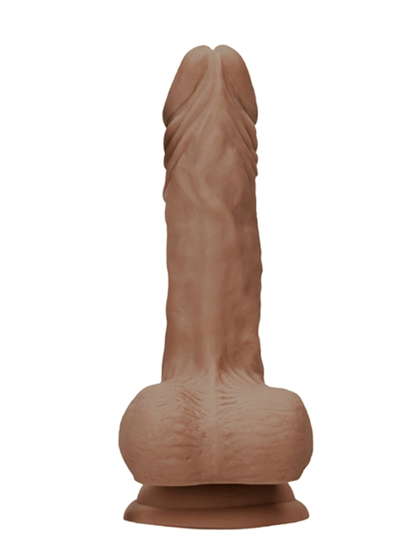 RealRock - Realistic Dong with Balls and Suction Cup Tan - 10" / 25 cm