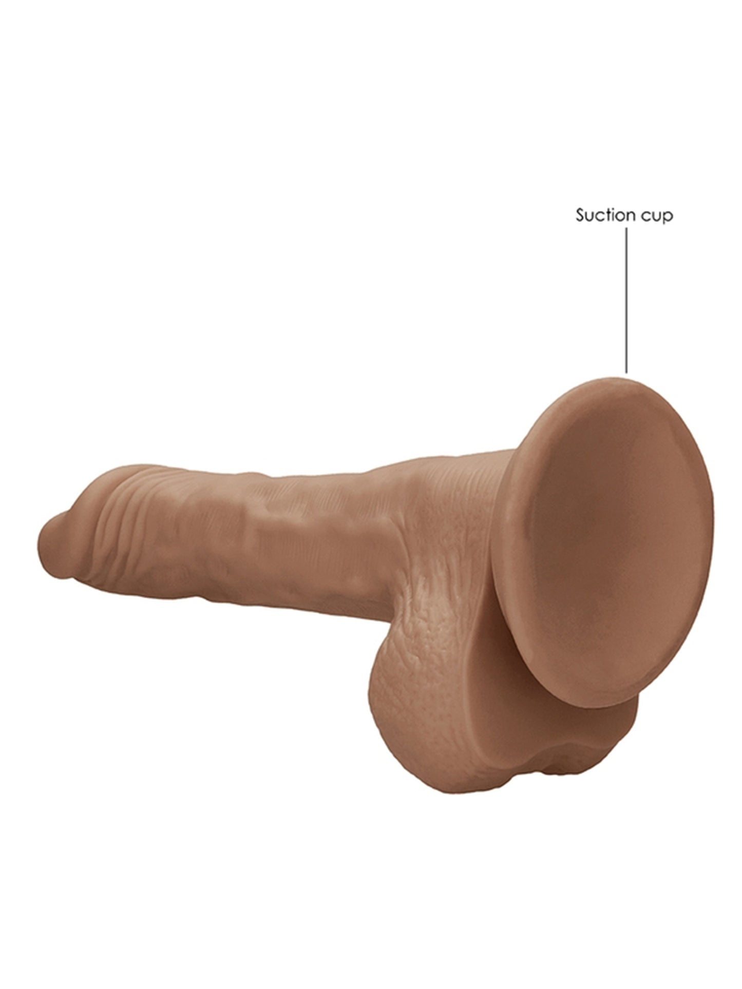 RealRock - Realistic Dong with Balls and Suction Cup Tan - 10" / 25 cm