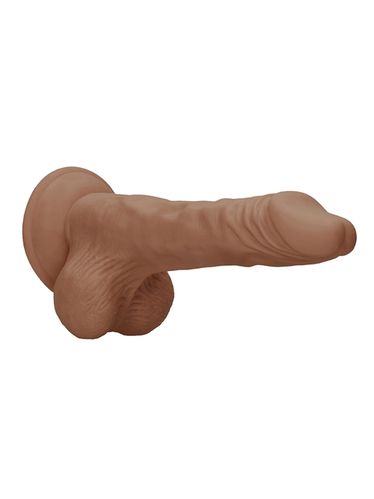 RealRock - Realistic Dong with Balls and Suction Cup Tan - 10" / 25 cm