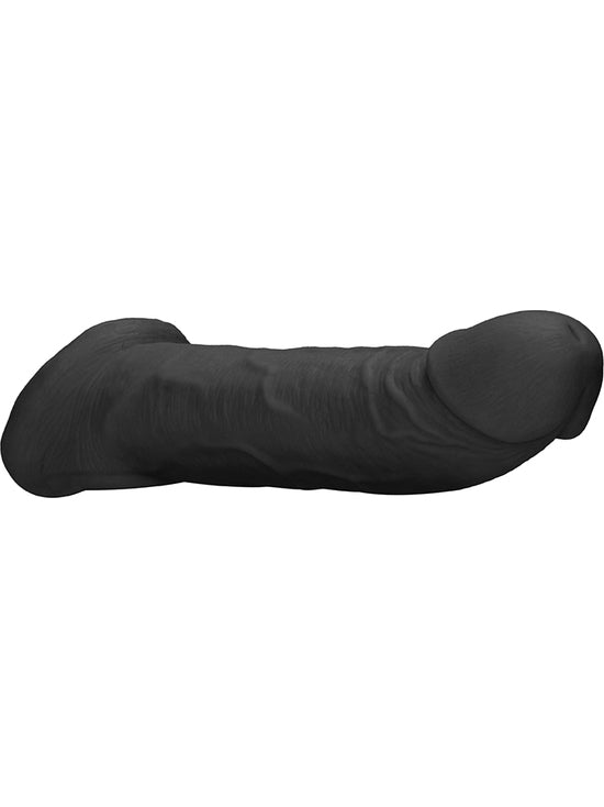 RealRock - Realistic Penis Sleeve Black 9" / 23 cm