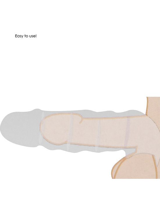 RealRock - Realistic Penis Sleeve Black 9" / 23 cm