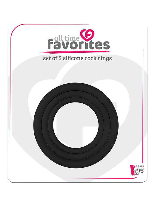 All Time Favorites - Set of 3 Silicone Cock rings