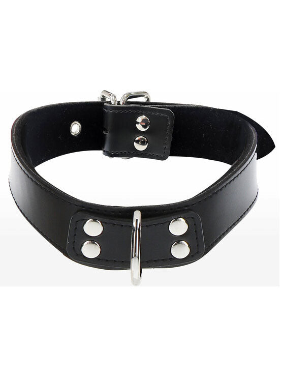 TABOOM - Elegant D-ring Collar Black
