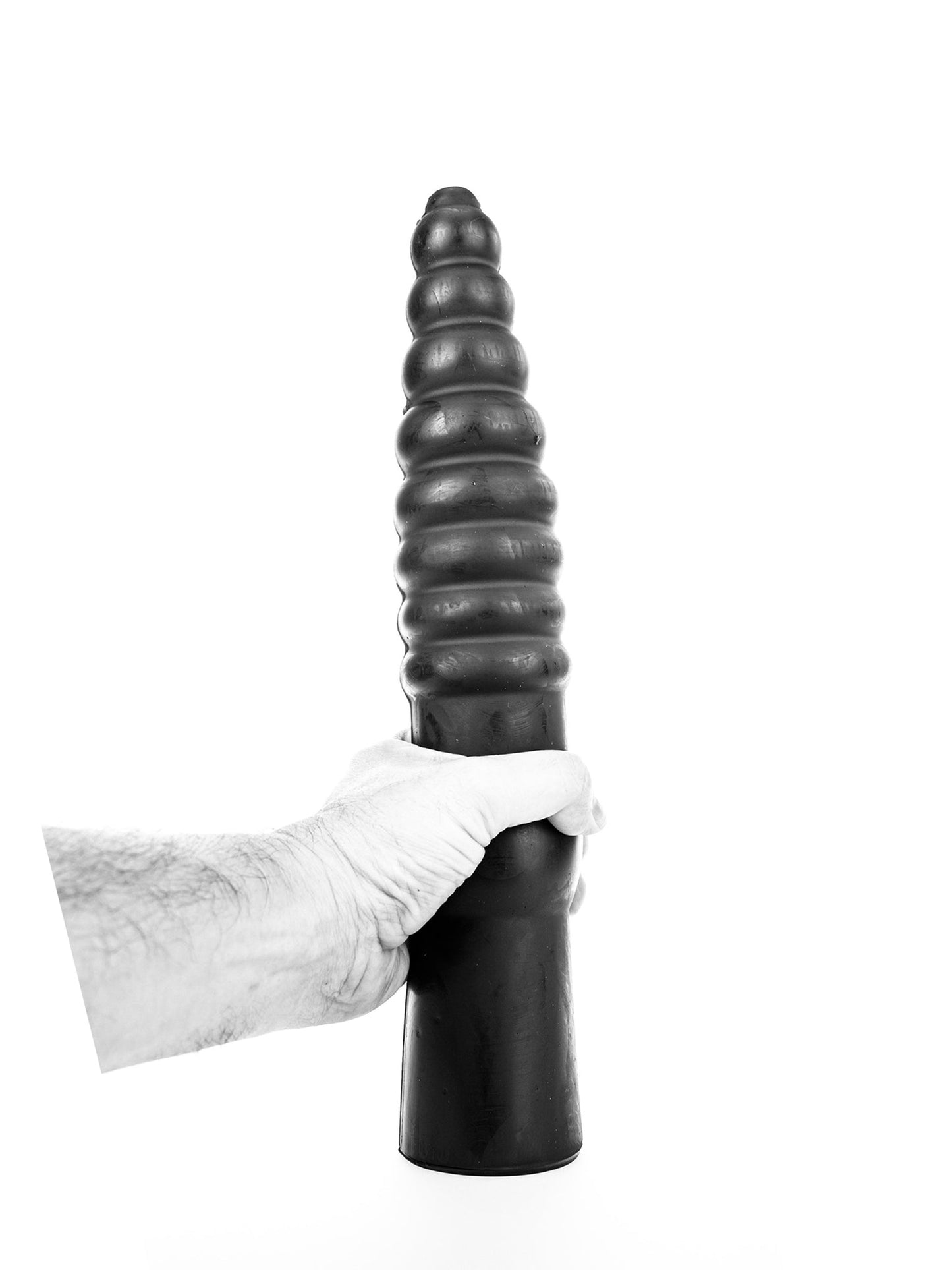 All Black Dildo Drainer 33 cm
