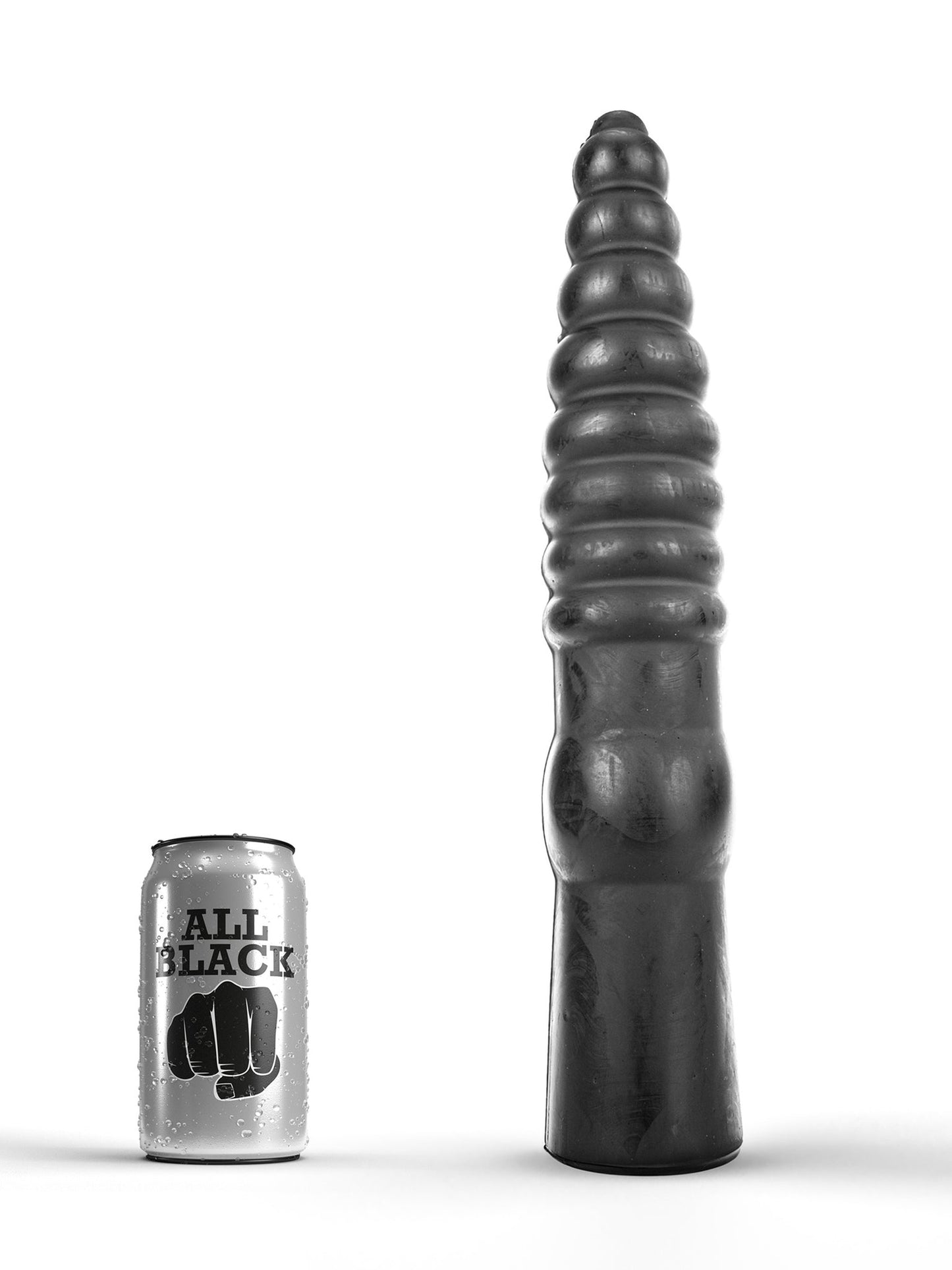All Black Dildo Drainer 33 cm