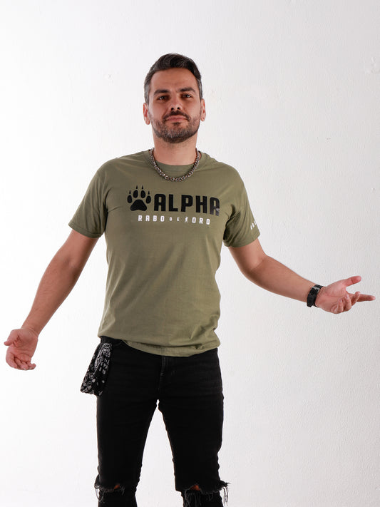 RaboDeToro - ALPHA Olive T-Shirt with Wolf Paw detail