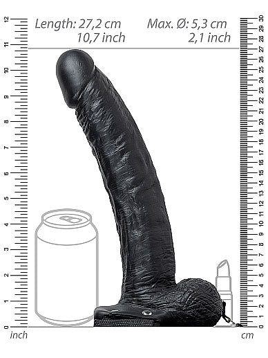 RealRock - Hollow Strap-On with Balls - 9" / 23 cm