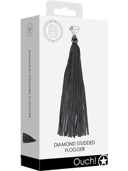 Diamond Studded Whip - Black