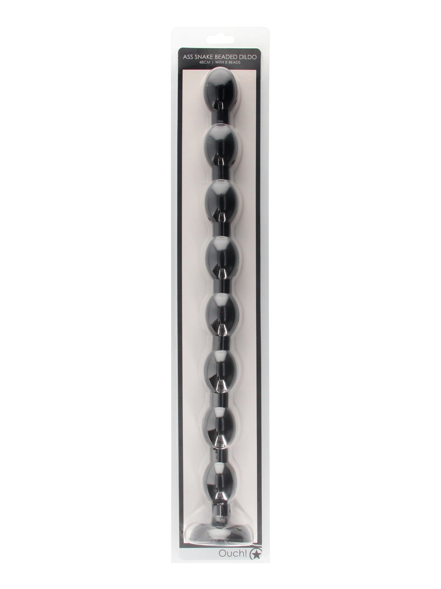 Ouch Ass Colon Snake Dildo with Beads - 19" / 48 cm