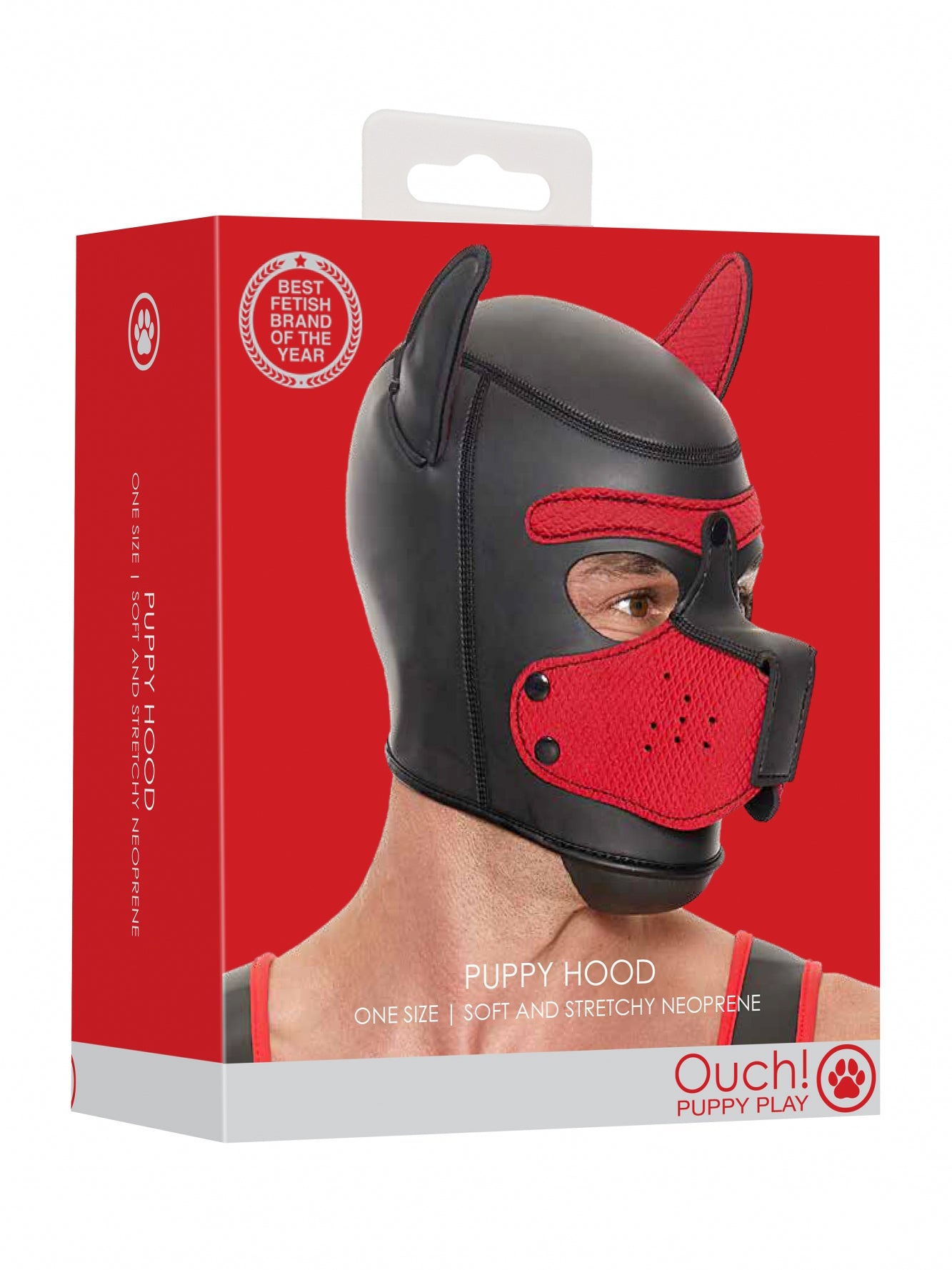 Ouch! Neoprene Puppy Mask Red