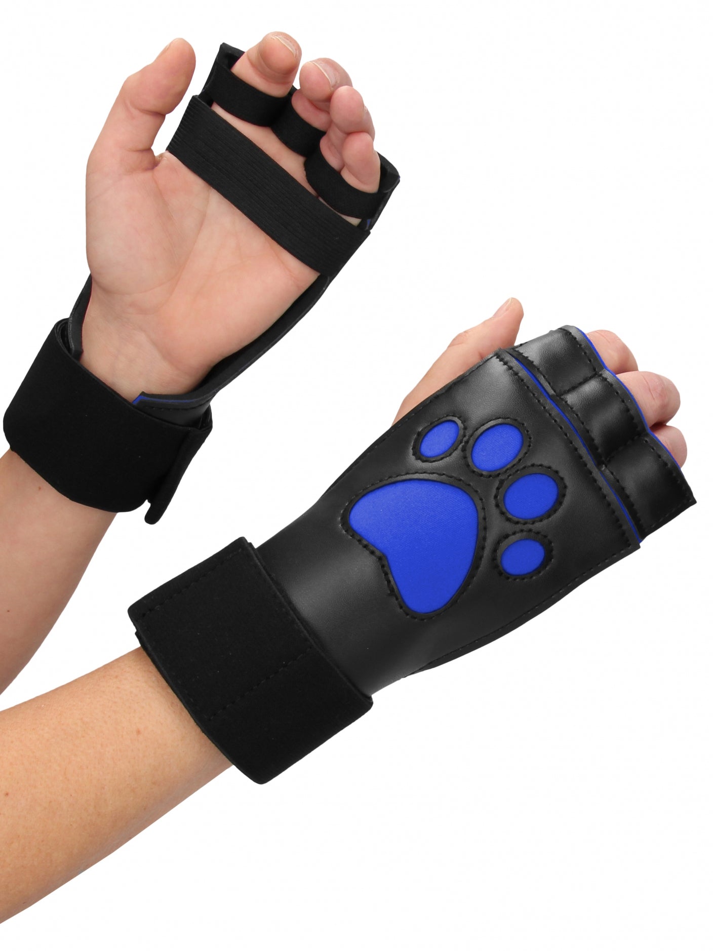 Ouch! Neoprene Puppy Paw Gloves Blue
