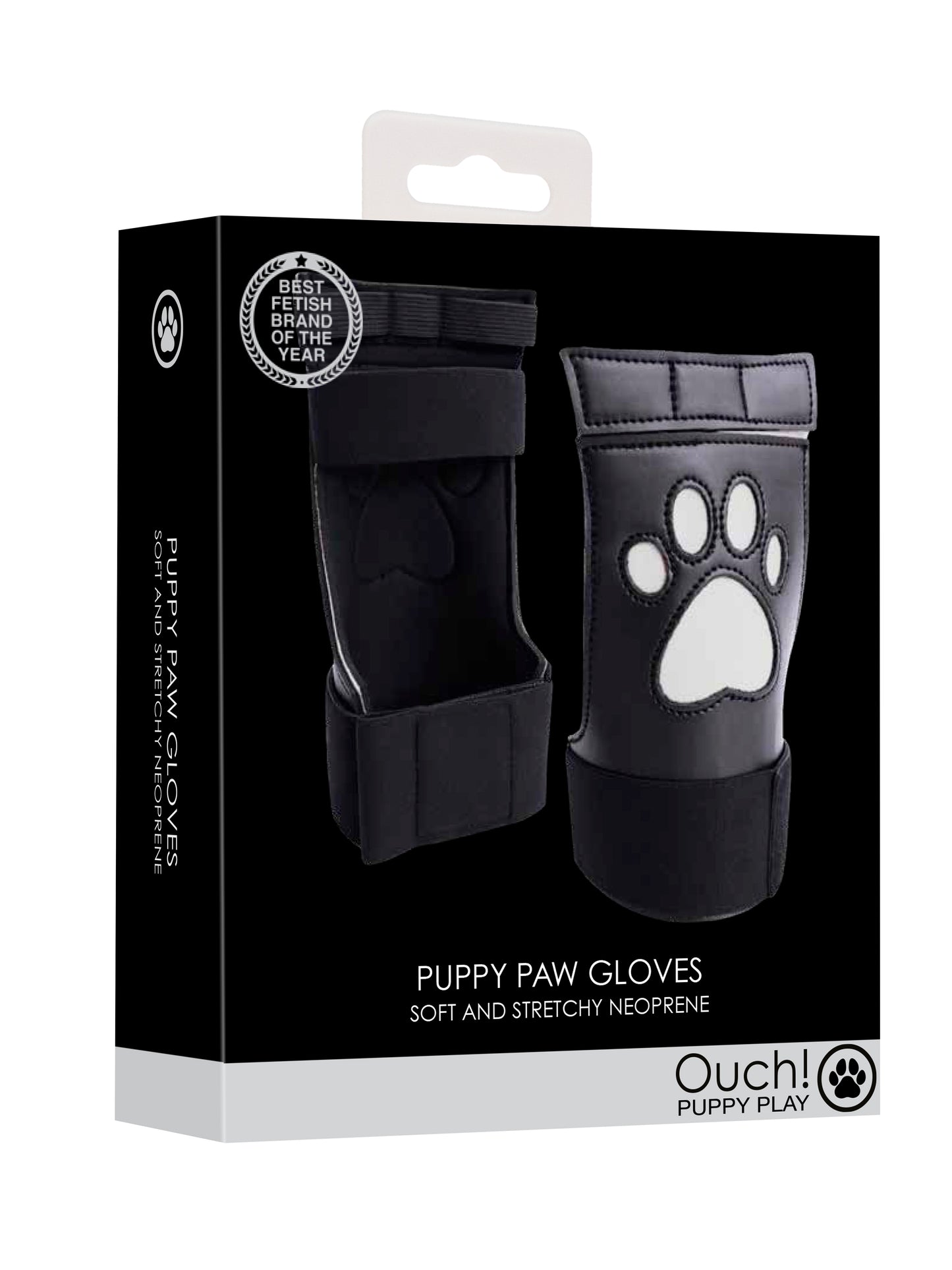 Ouch! Neoprene Puppy Paw Gloves Black
